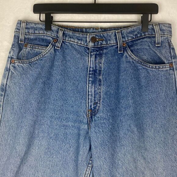 Vintage 90s Levis 550 Jeans Mens Size 36x34 Straight Leg Relaxed Fit Orange Tab - Picture 3 of 16